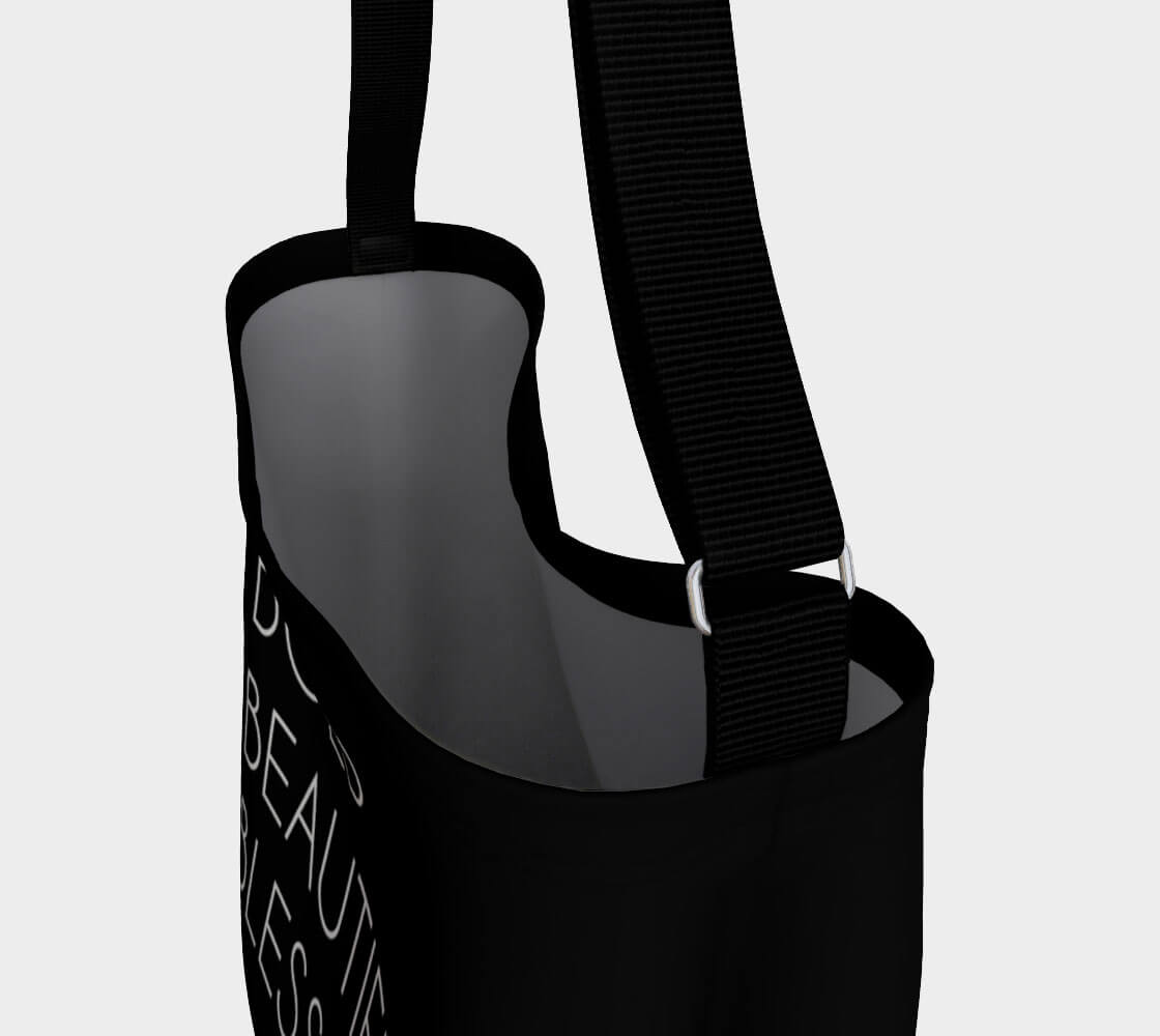 Bold Beautiful Blessed - Black Day Tote Inside