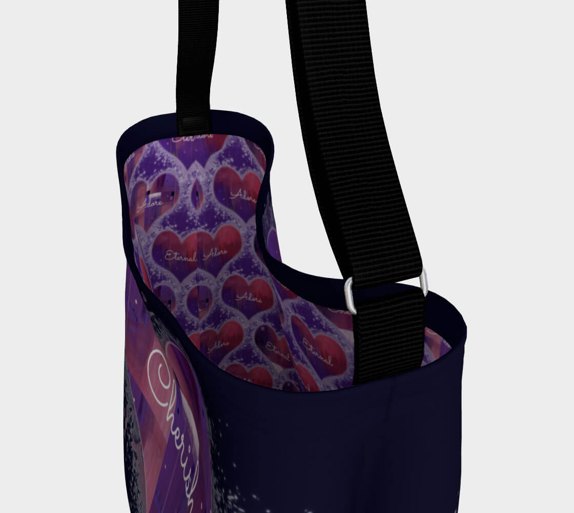 Cherish 3 Heart - Drk-Blue Day Tote Inside