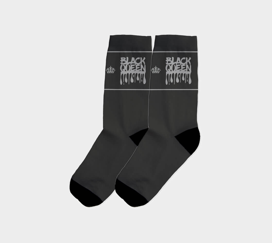 Black Queen v1 Dark - Slate/White Socks
