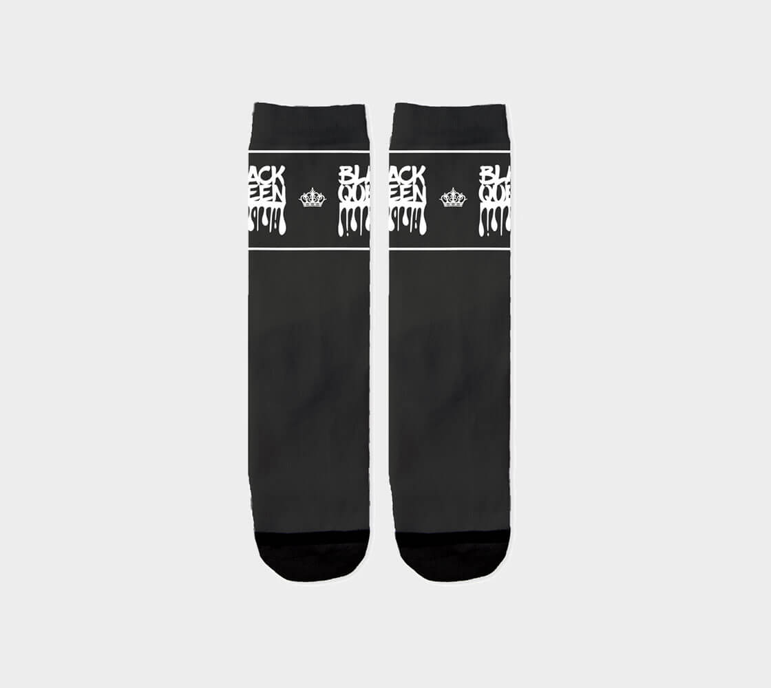 Black Queen v1 (dark) Socks Zoomed