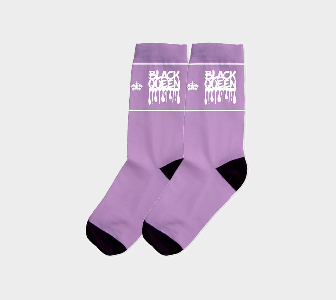 Black Queen v1 Light - Lavender/White Socks