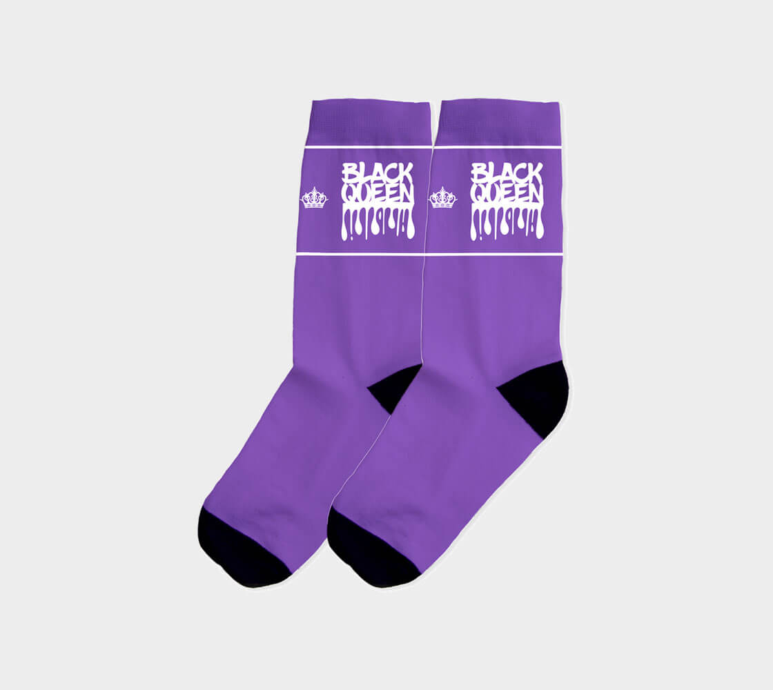 Black Queen v1 Dark - Slate/White Socks