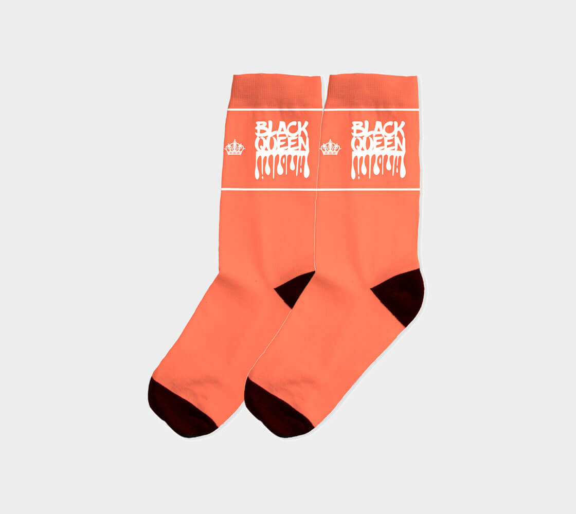 Black Queen v1 Light - Burnt Sienna/White Socks
