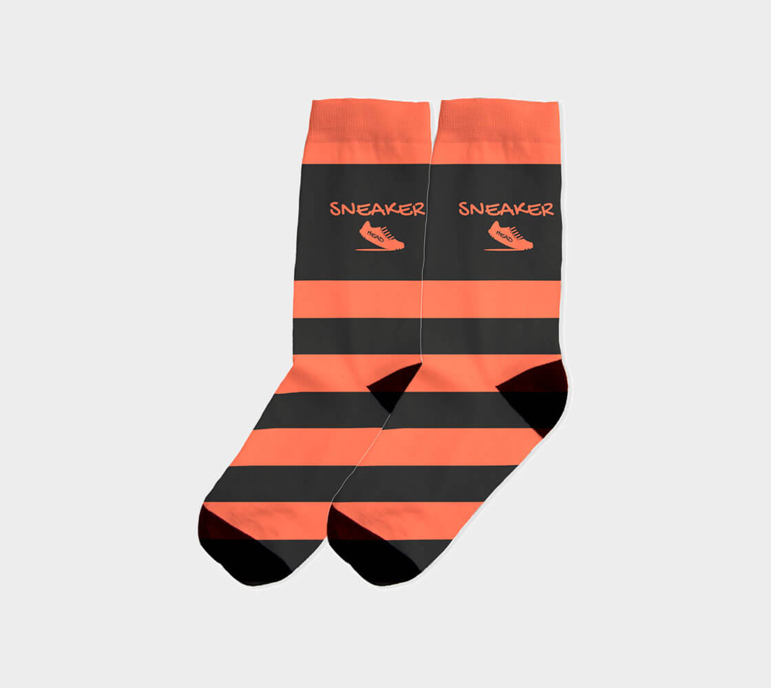 Sneakerhead v2 Stripes - Sienna/Charoal Socks