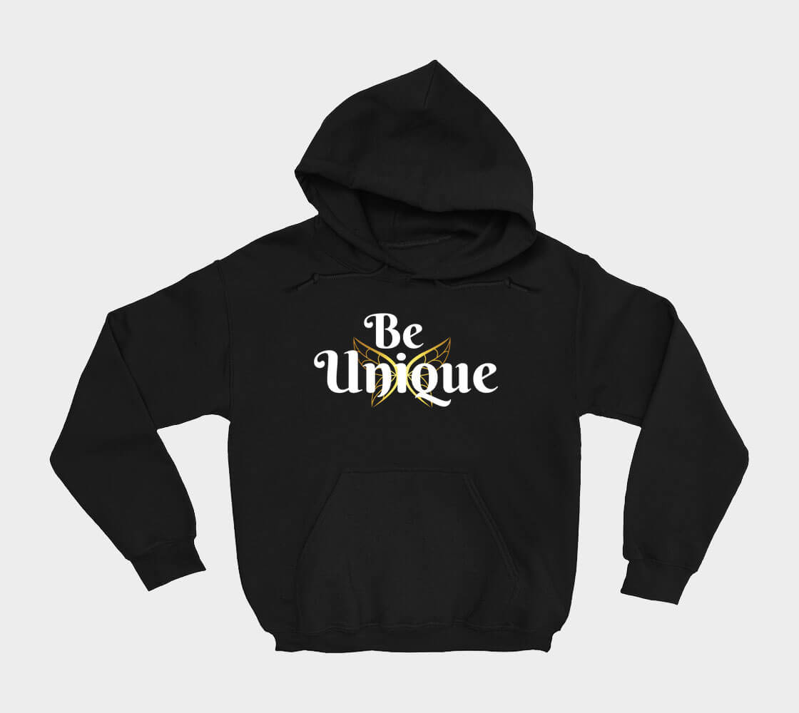 Be Unique - Black hoodie