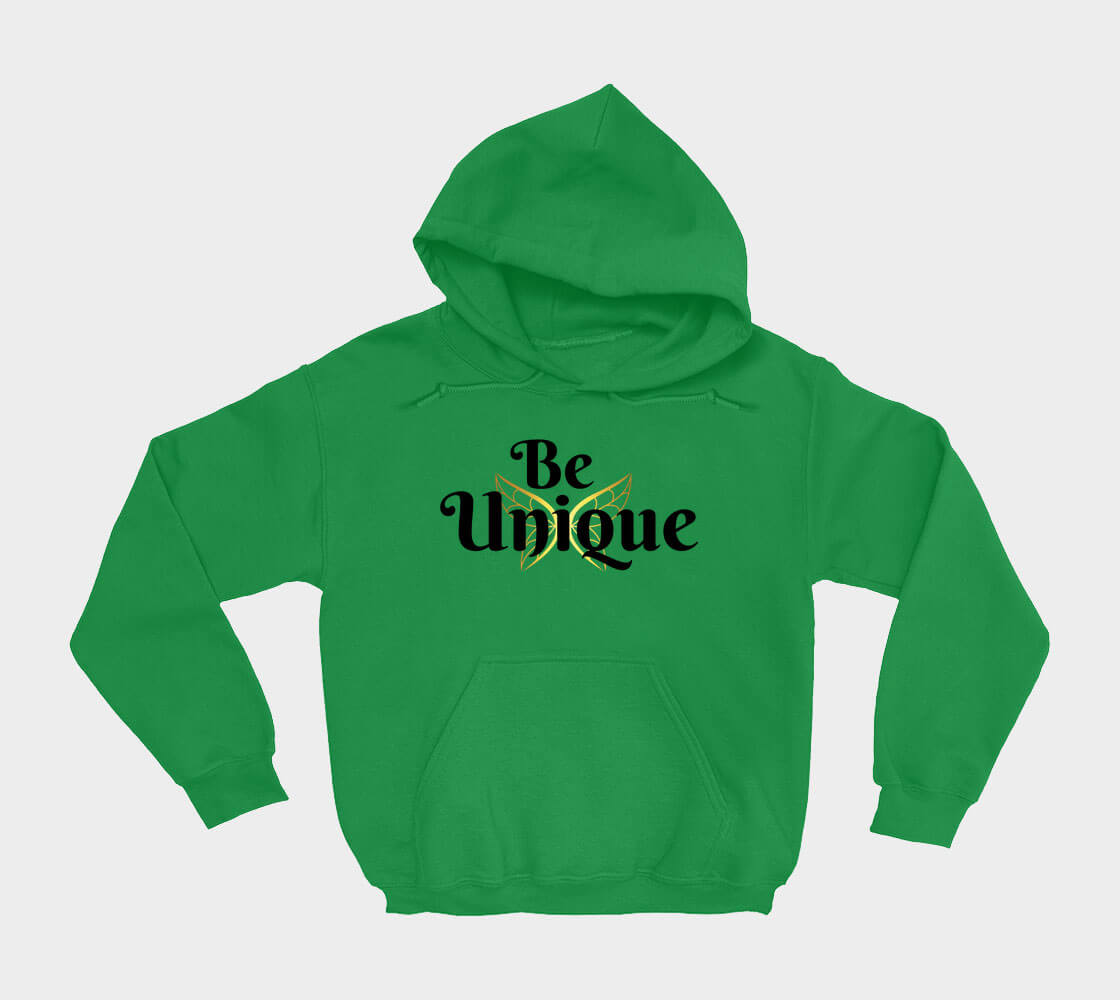 Be Unique - Kelly Green hoodie
