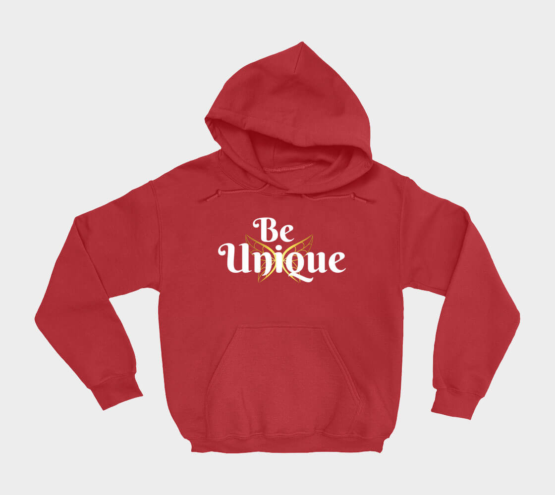 Be Unique - Red hoodie