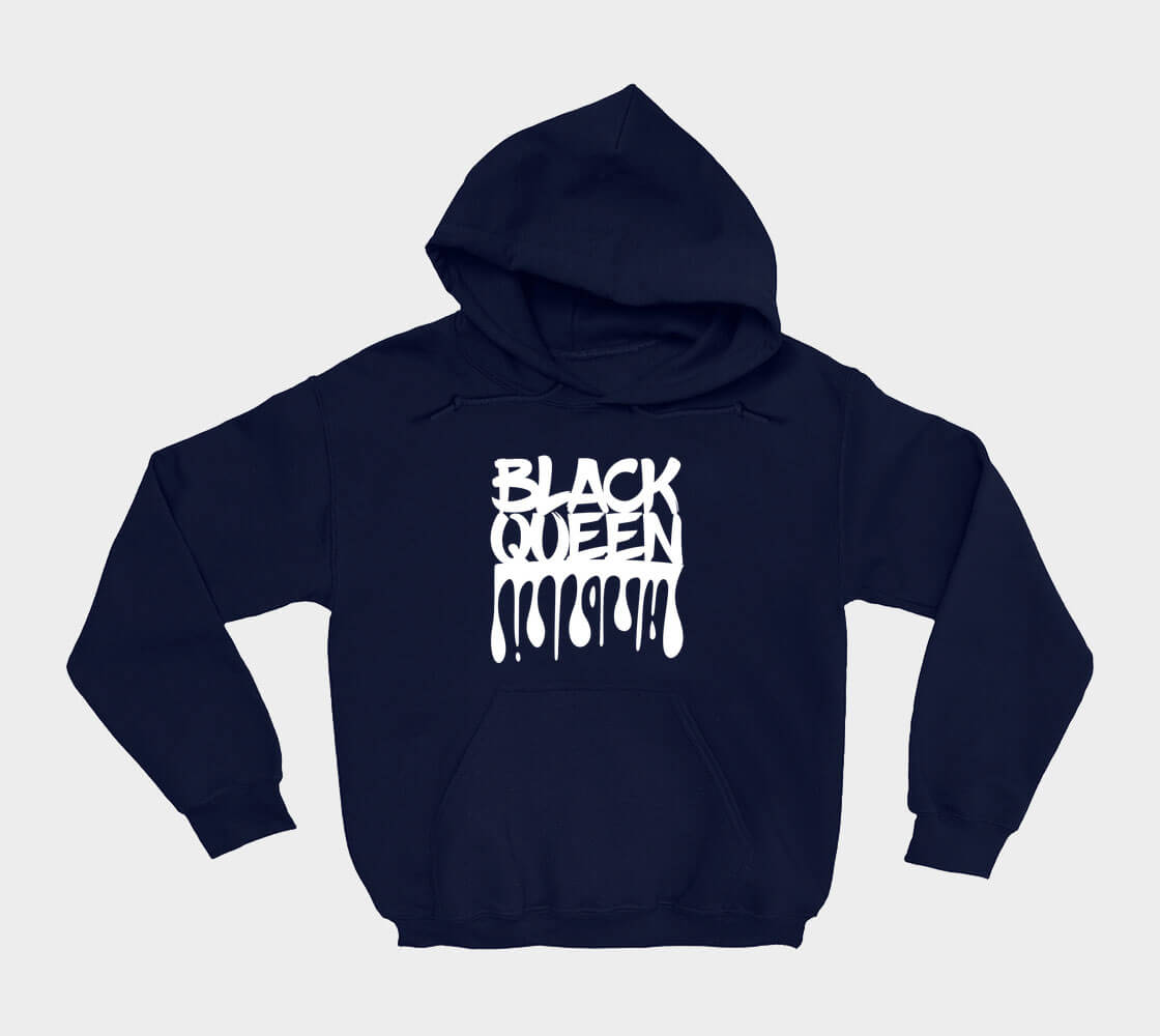 Black Queen - Navy hoodie