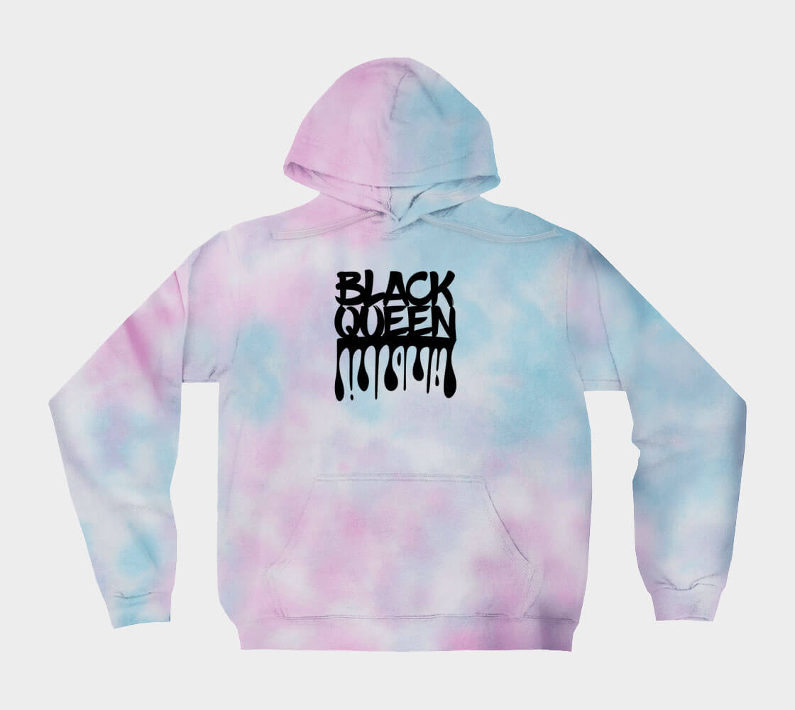 Black Queen Tie Dye - Cotton Candy hoodie