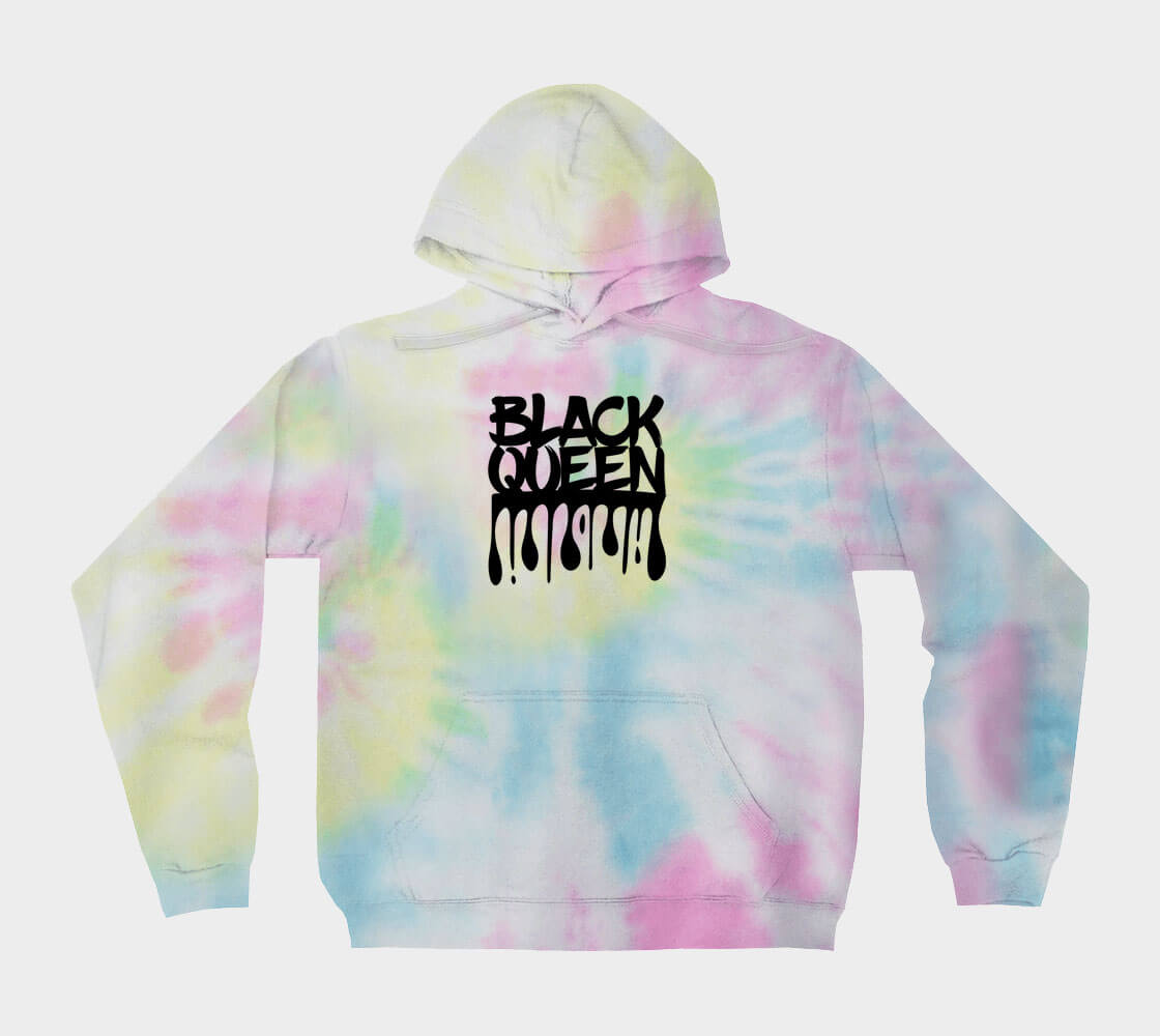 Black Queen Tie Dye - Sunset Swirl hoodie