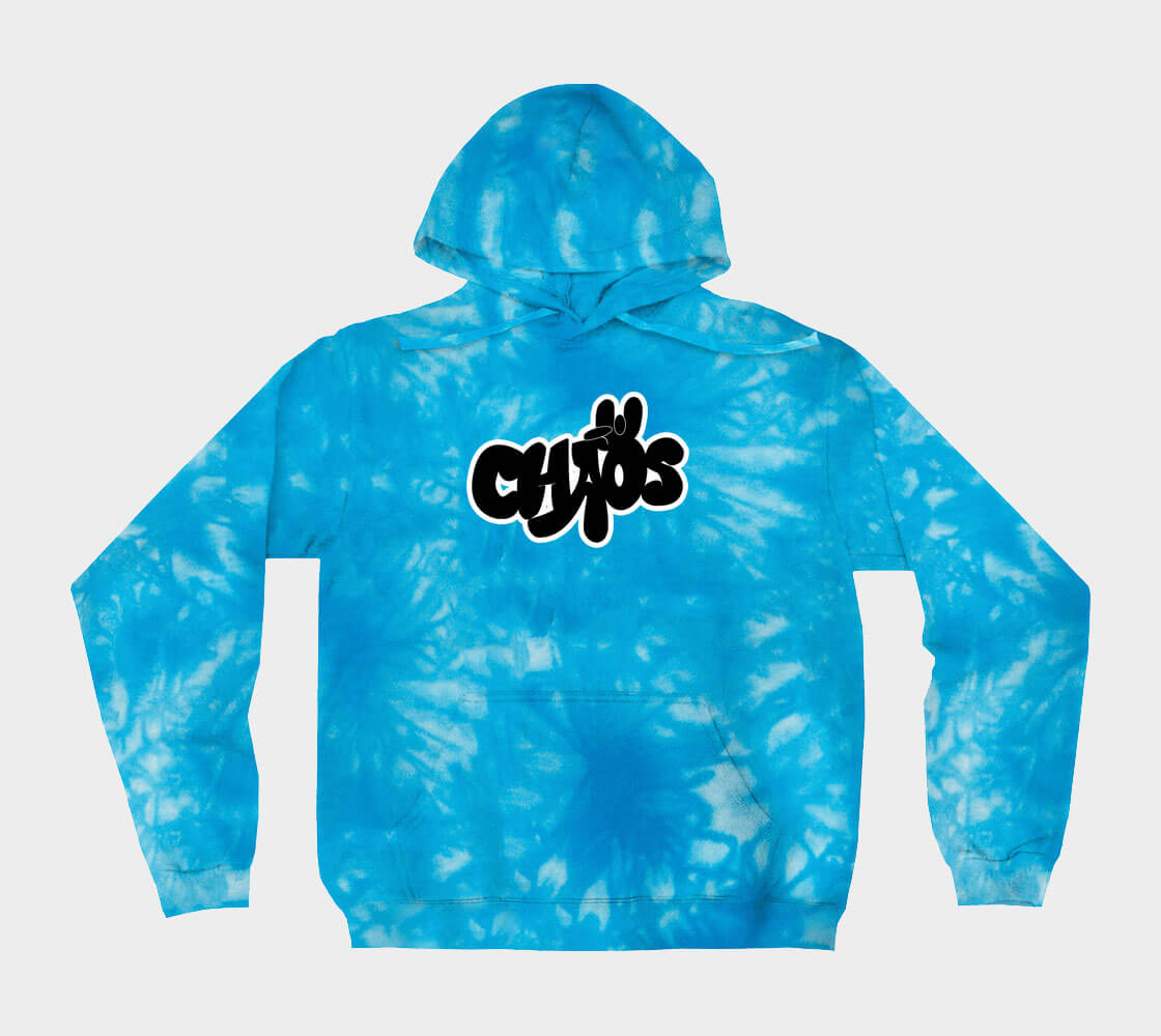 Chaos Tie Dye - Aqua Blue hoodie