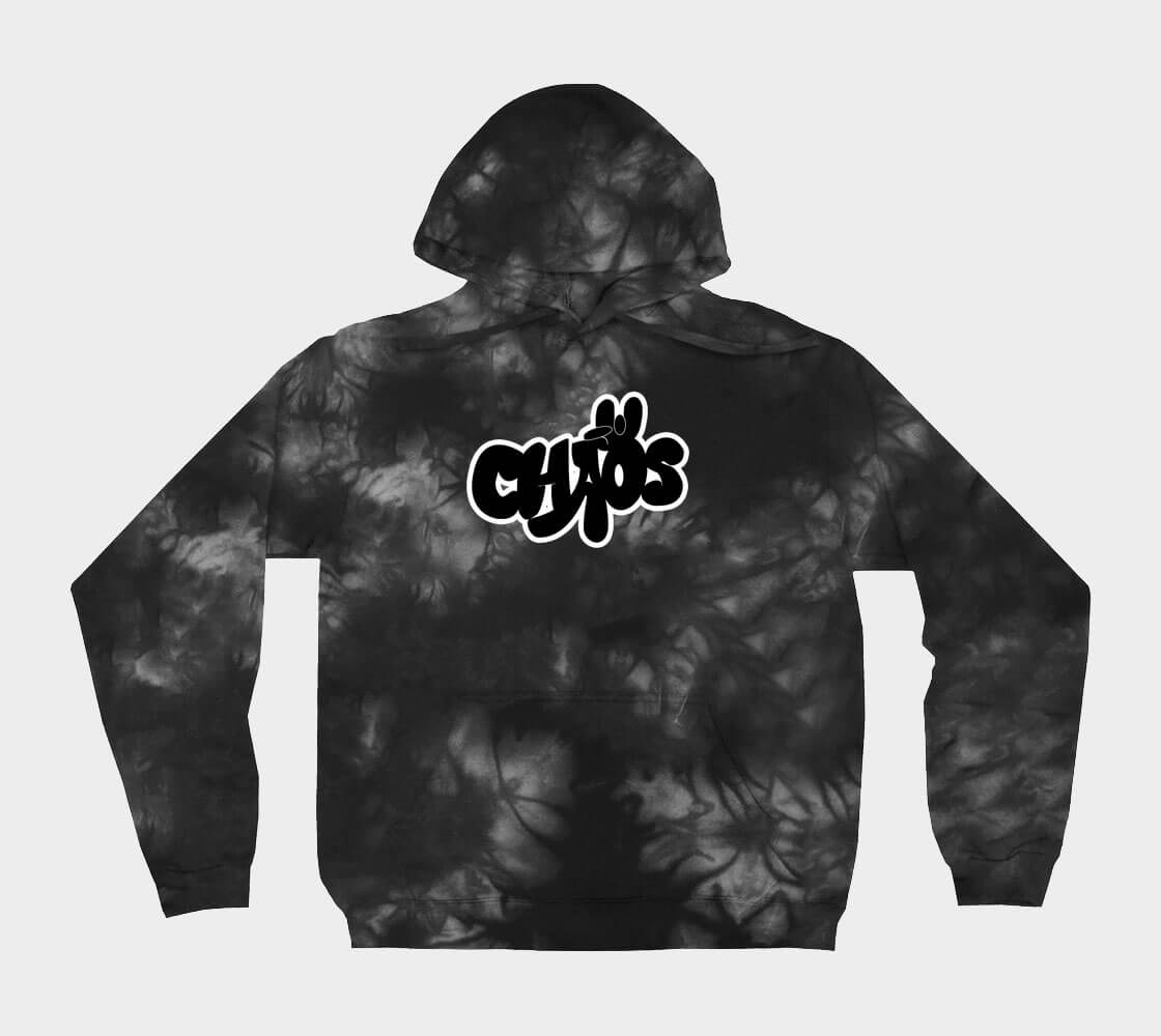 Chaos Tie Dye - Black hoodie