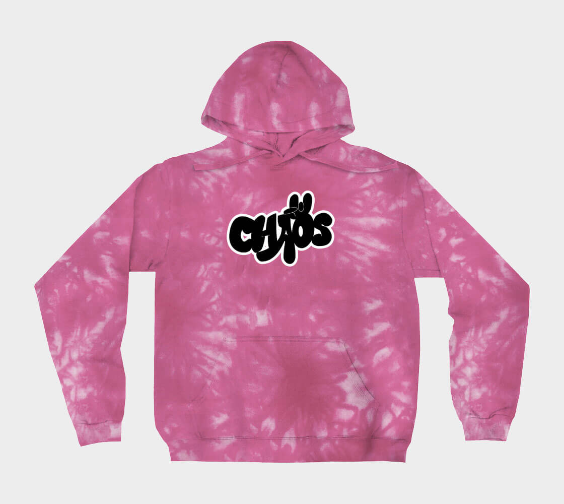 Chaos Tie Dye - Pink hoodie