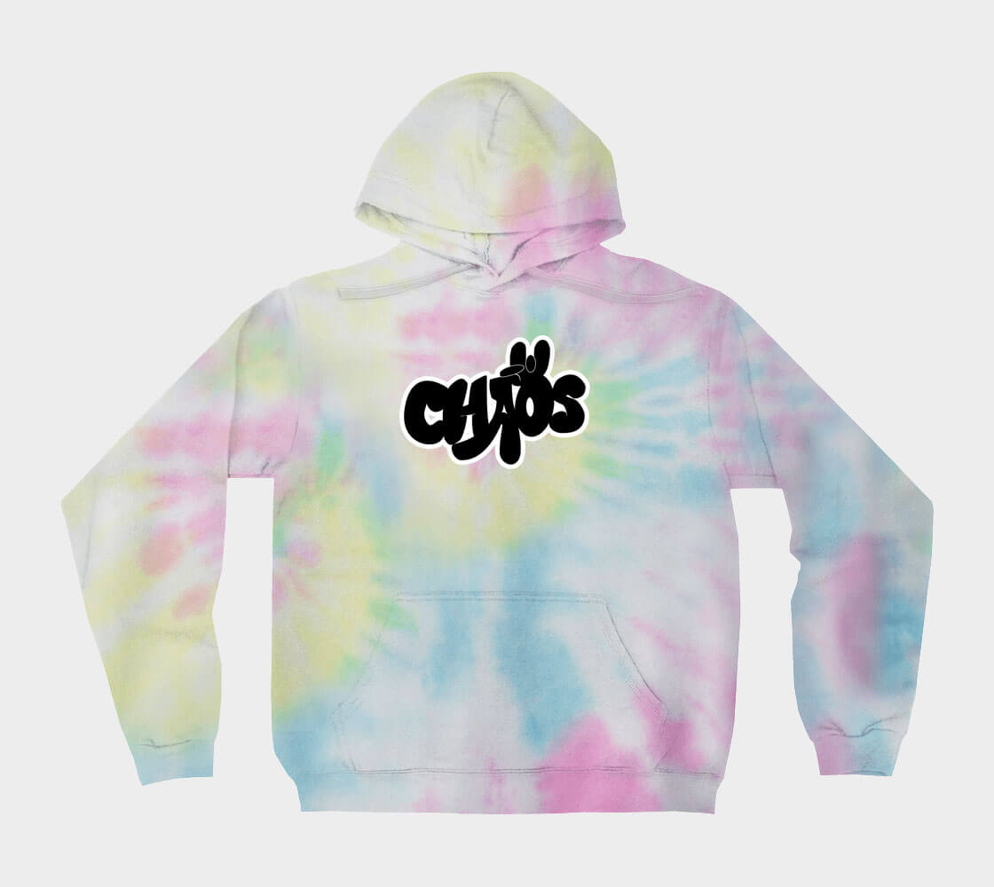 Chaos Tie Dye - Sunset Swirl hoodie