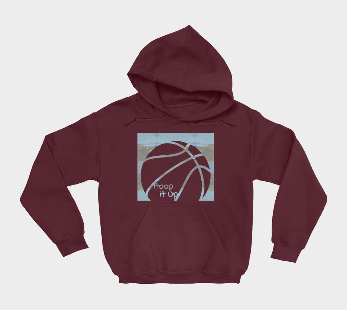 Hoop it Up Cam - Maroon hoodie