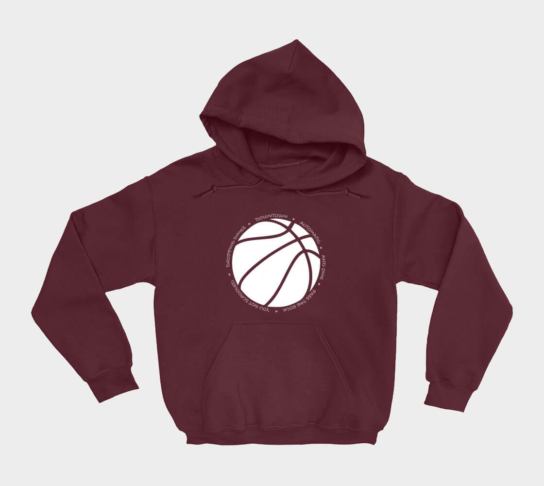 Hoop it up Trash Talk - Maroon hoodie