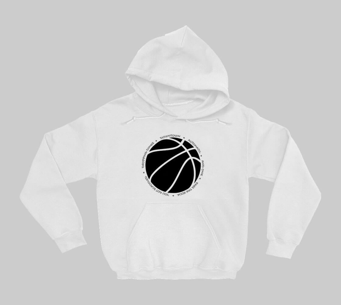 Hoop it up Trash Talk - White hoodie