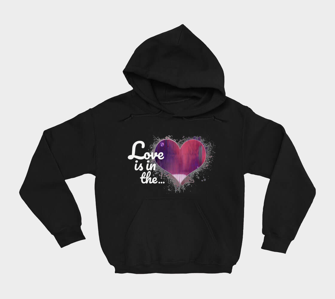 Love is in the Heart - Black hoodie