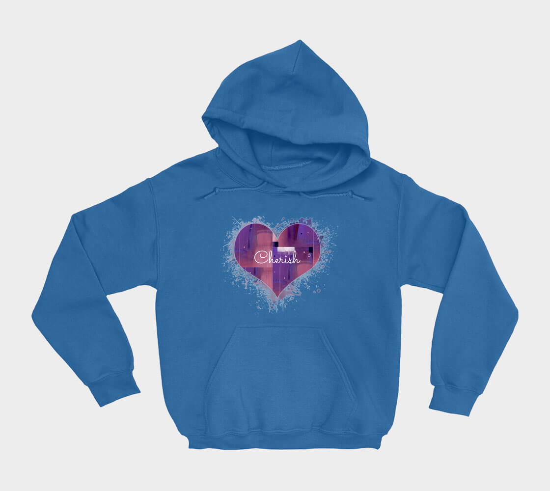 Love is in the Heart Cherish - Royal Blue hoodie