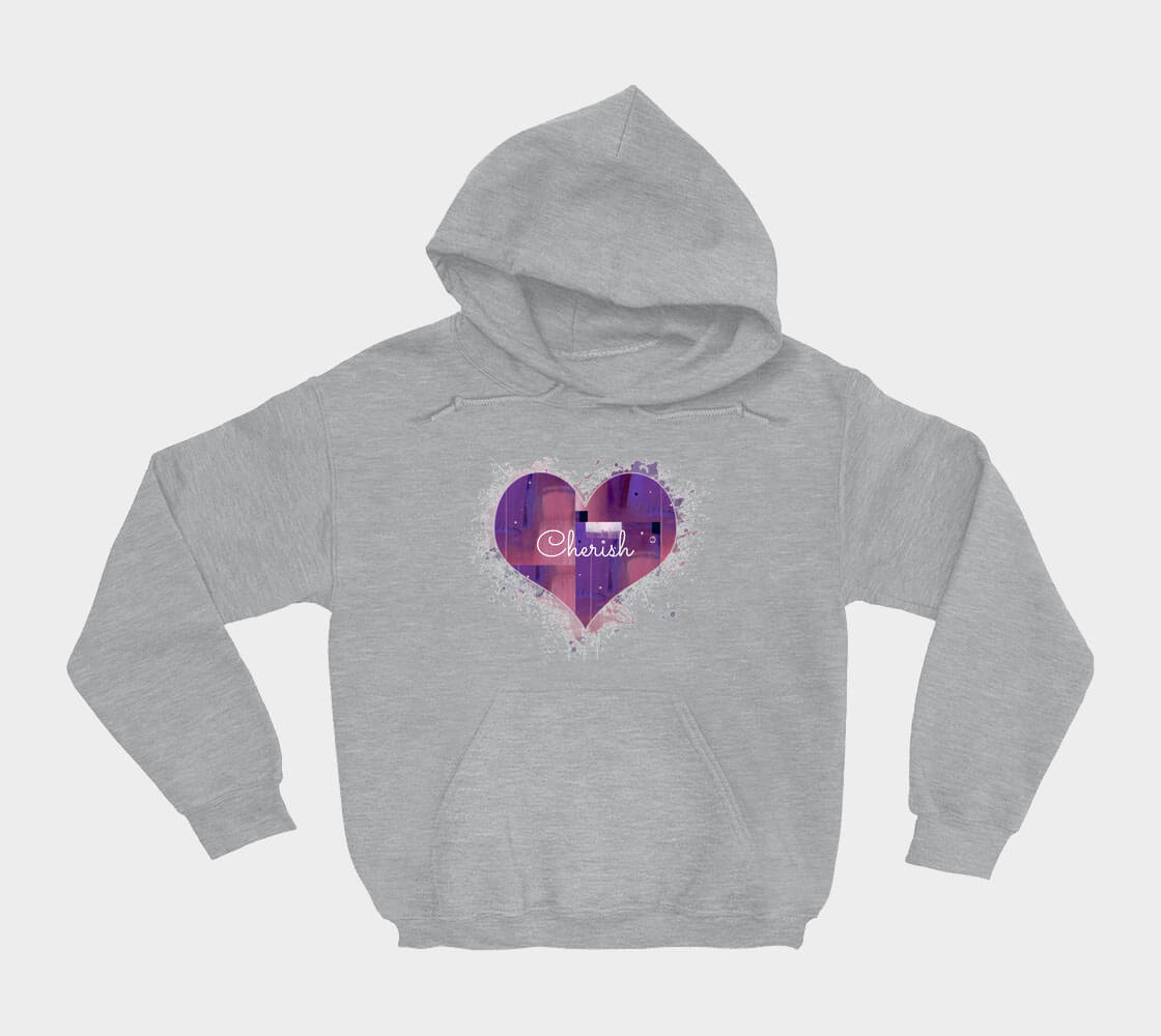Love is in the Heart Cherish - Sport Grey hoodie