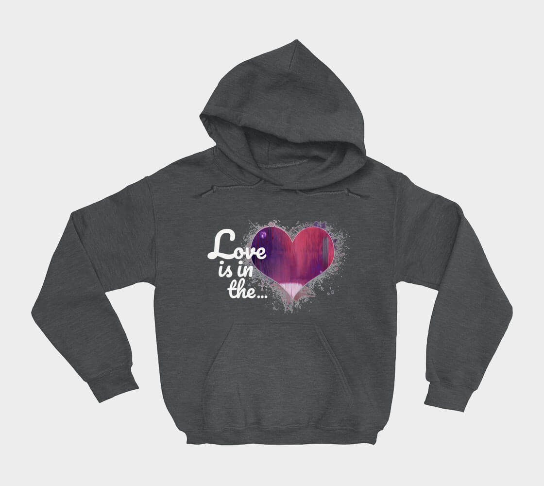 Love is in the Heart - Dark Grey hoodie