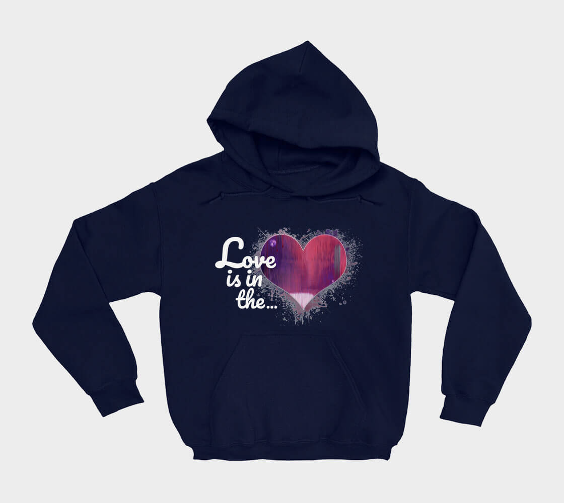 Love is in the Heart - Navy hoodie