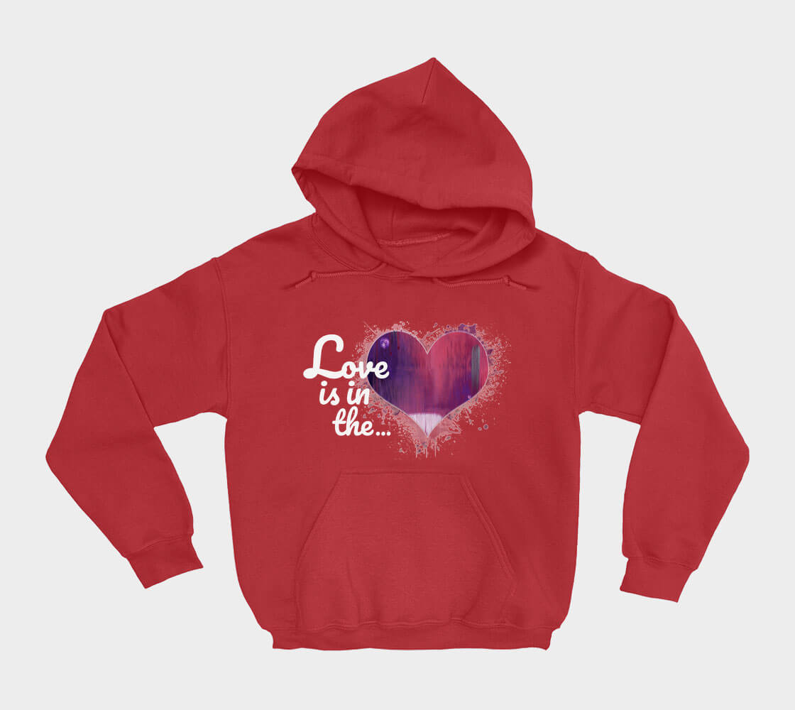 Love is in the Heart - Red hoodie