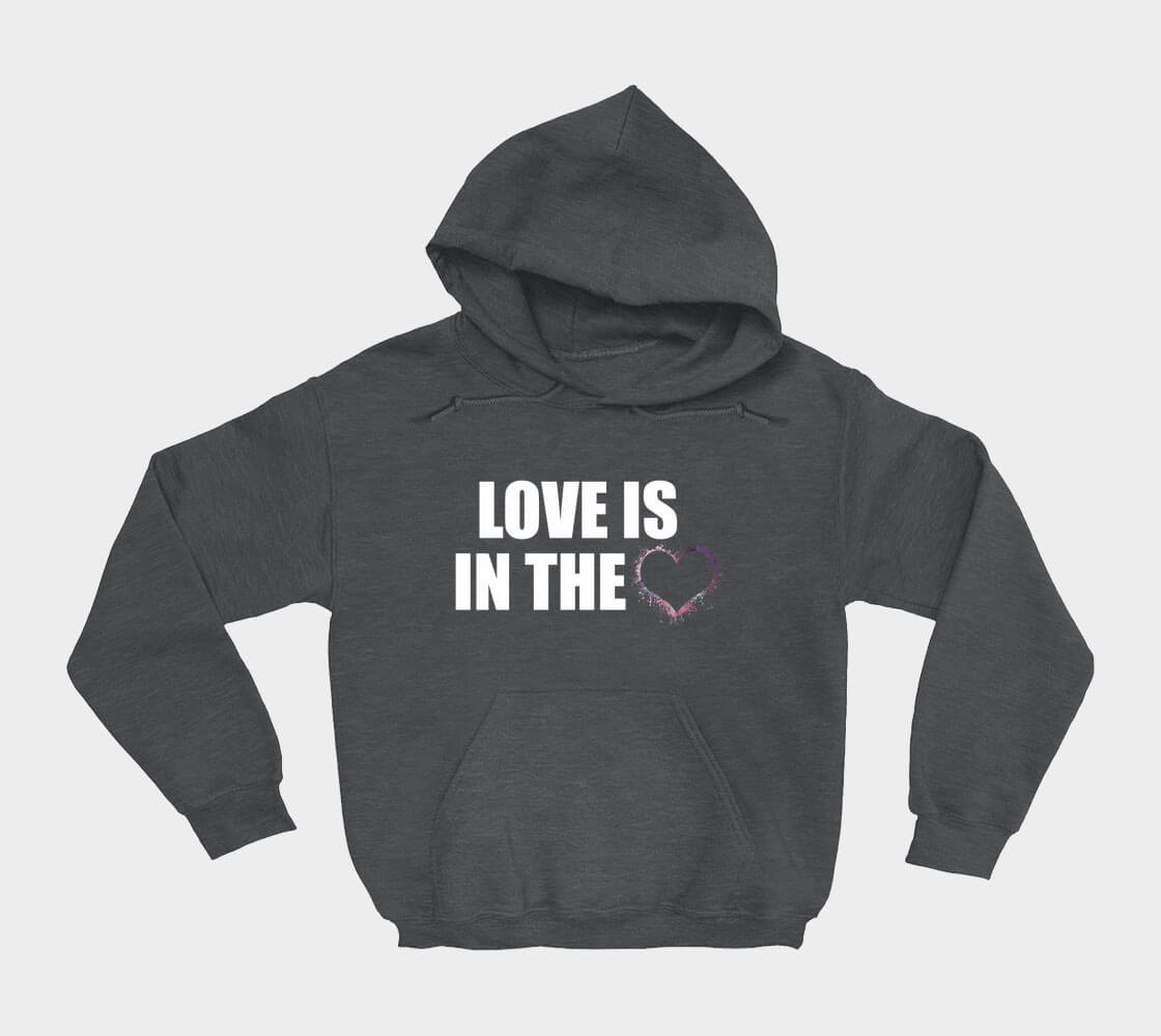 Love is in the Heart Silhouette v2 - Dark Grey hoodie