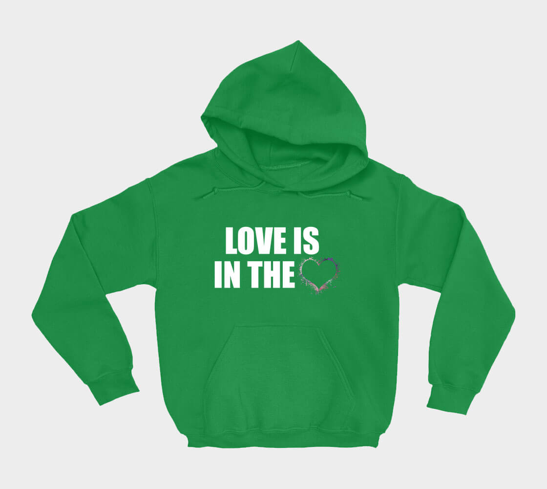 Love is in the Heart Silhouette v2 - Kelly Green hoodie