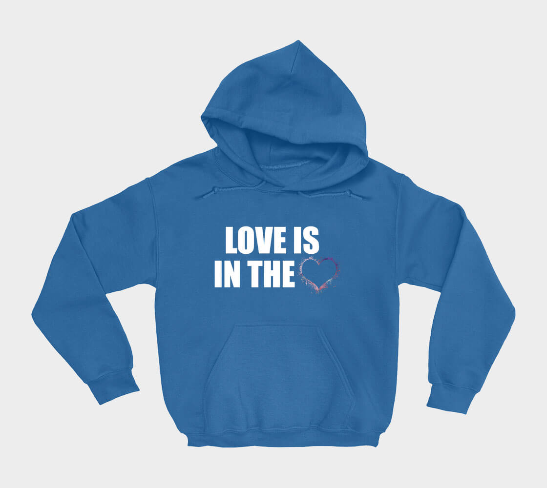Love is in the Heart Silhouette v2 - Royal Blue hoodie
