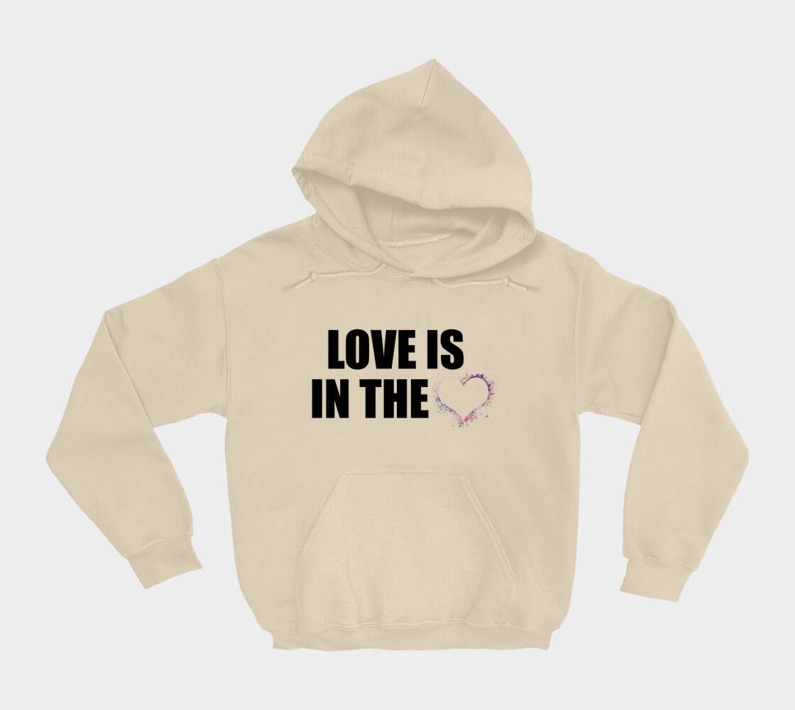 Love is in the Heart Silhouette v2 - Sand hoodie