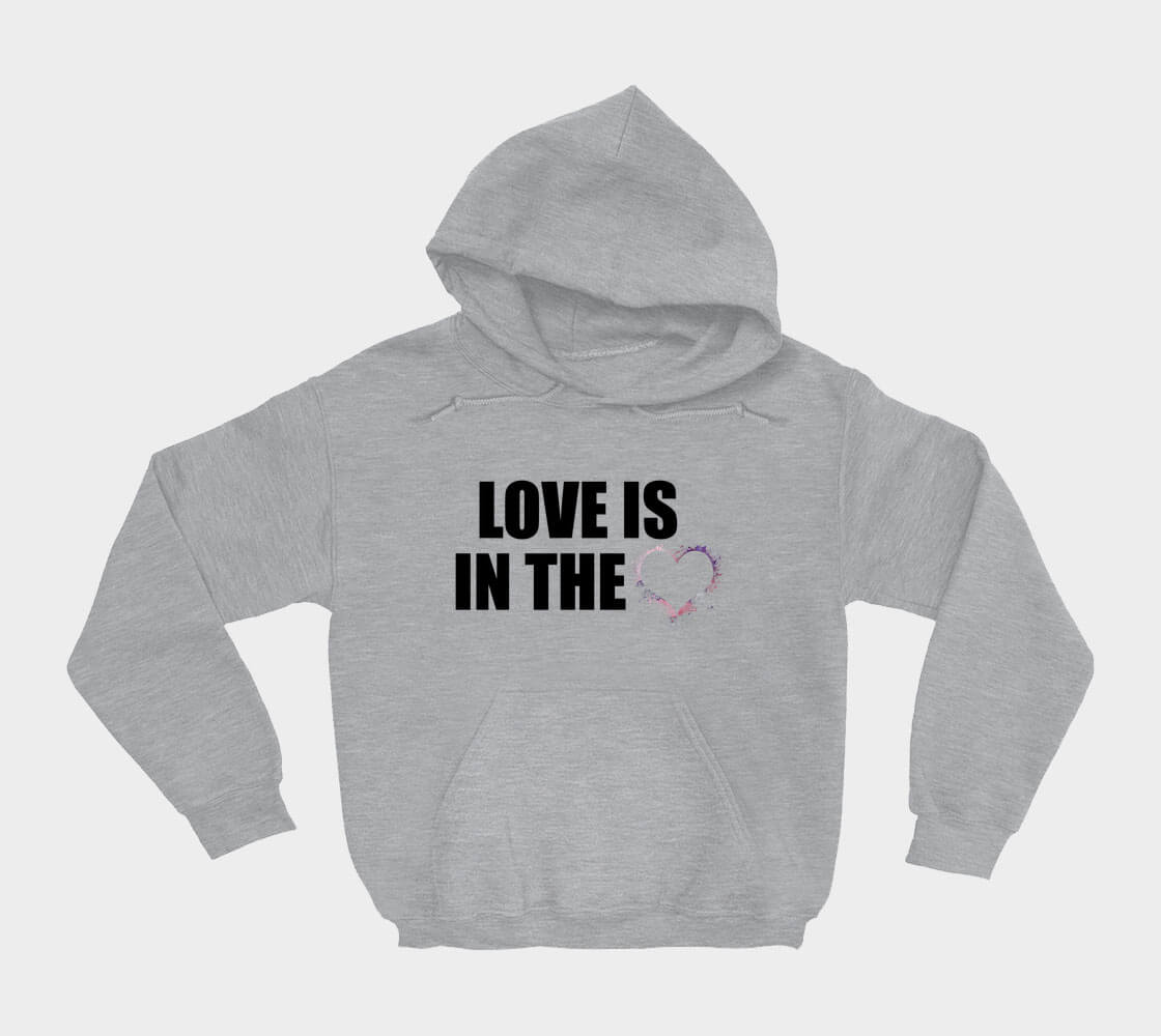 Love is in the Heart Silhouette v2 - Sport Grey hoodie