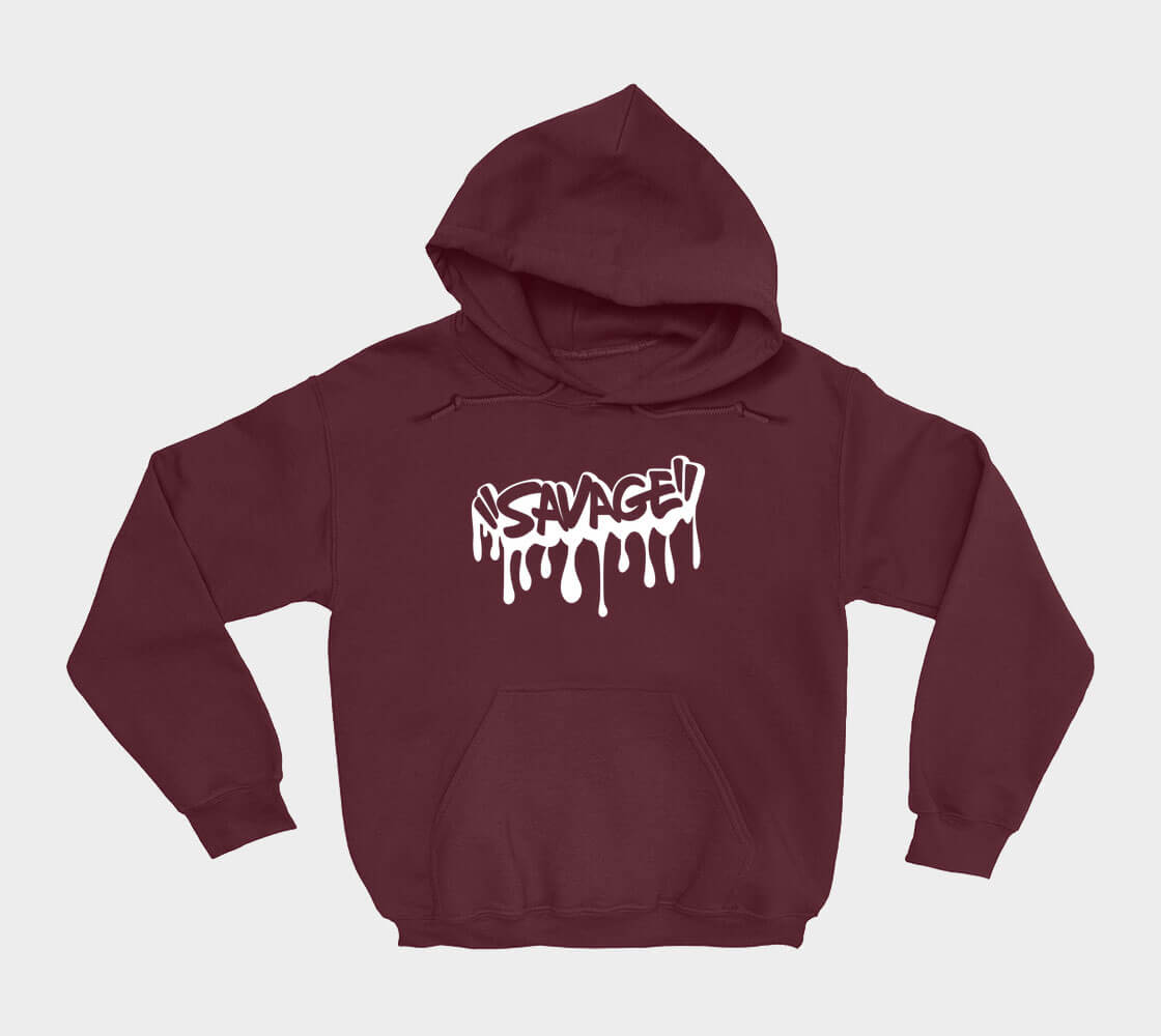 Savage - Maroon hoodie