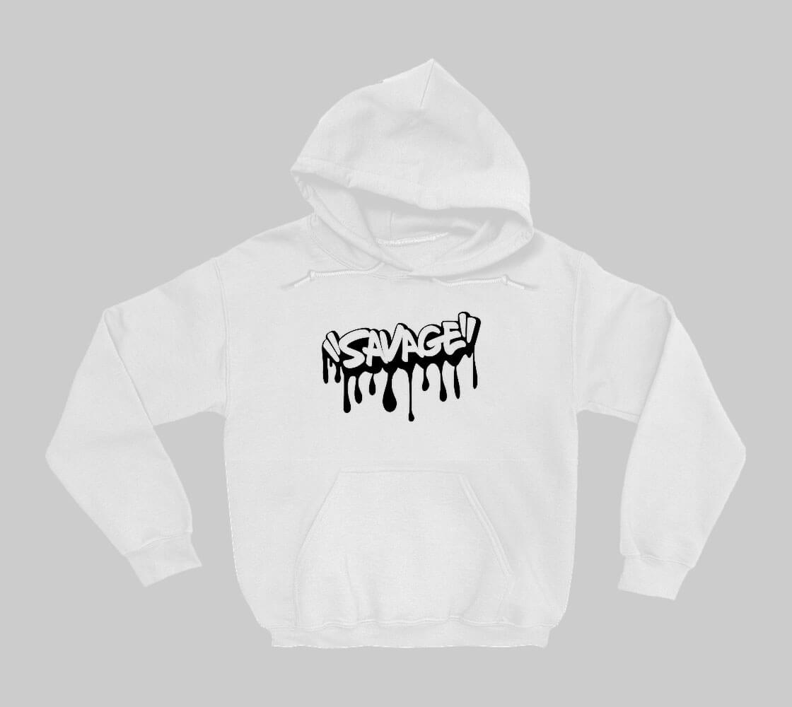 Savage - White hoodie