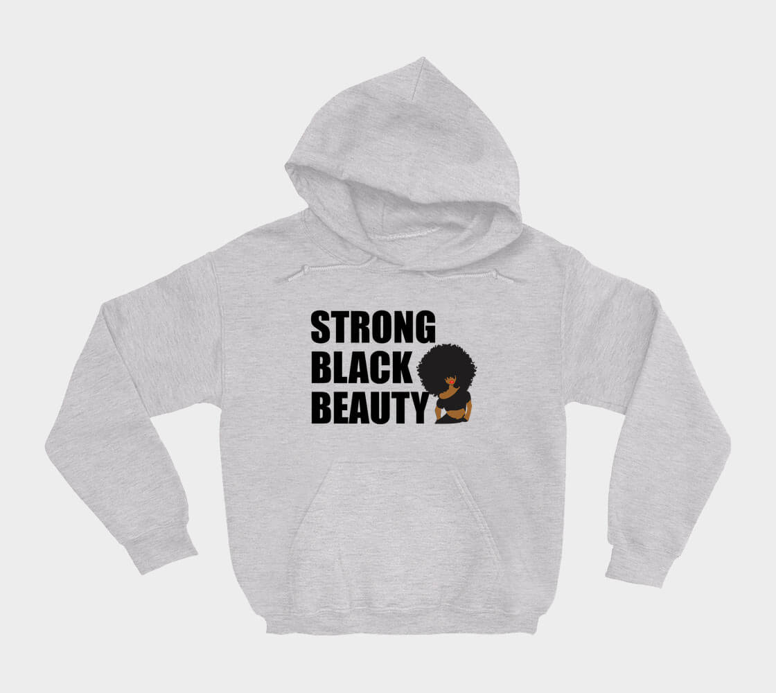 Strong Black Beauty - Ash Grey hoodie