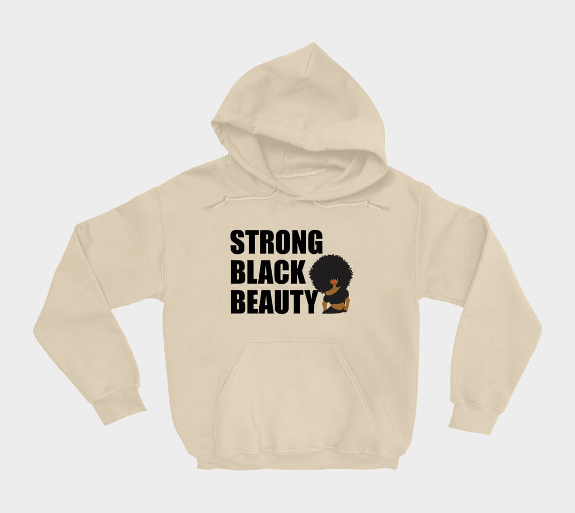 Strong Black Beauty - Sand hoodie