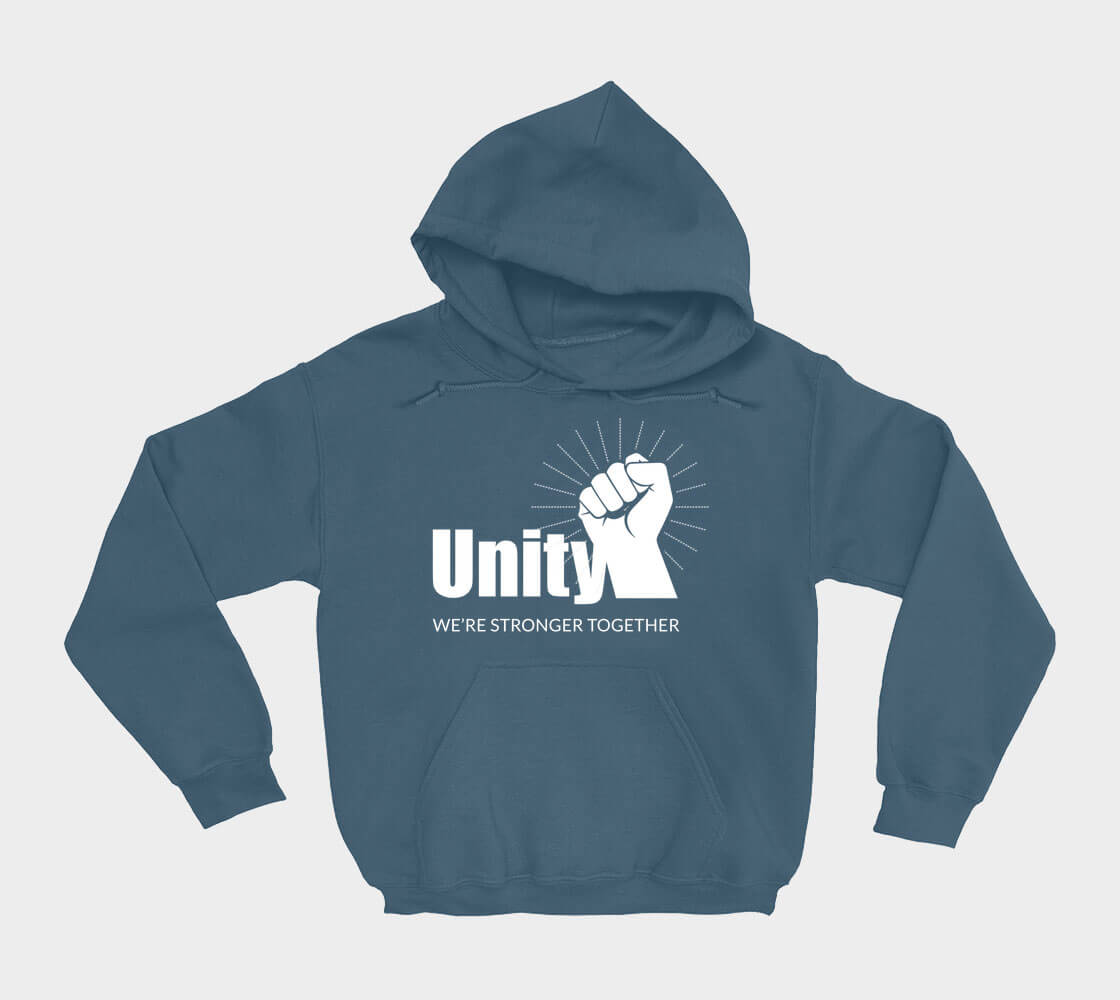 Unity We're Stronger Together - Indigo hoodie