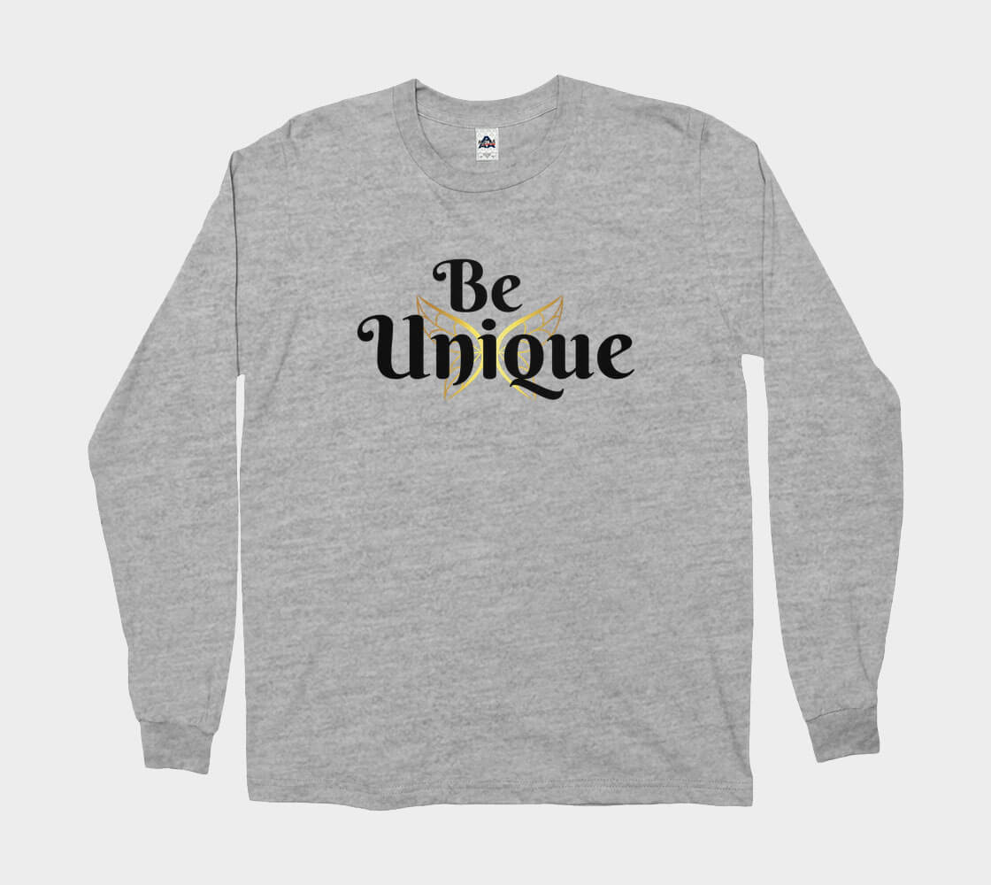 Be Unique - Athletic Grey long sleeve Tee