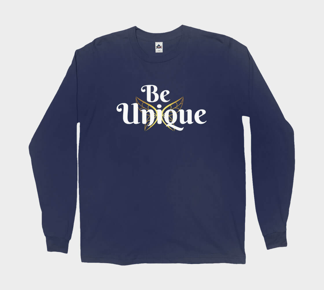 Be Unique - Navy long sleeve Tee