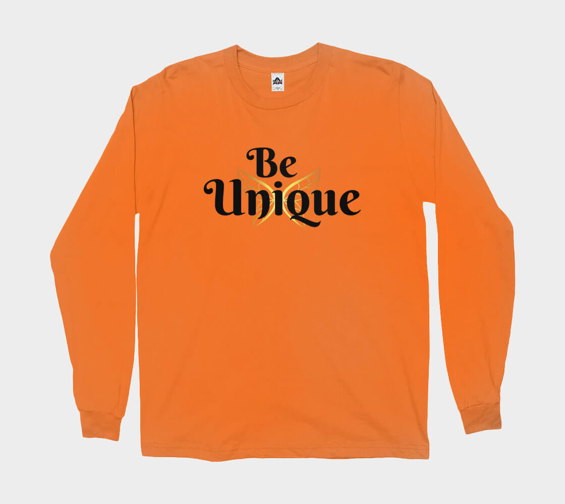 Be Unique - Orange long sleeve Tee