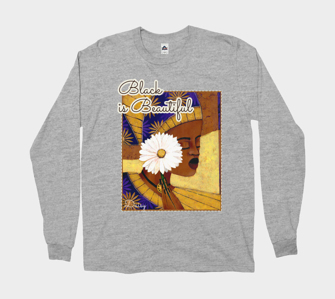 Black is Beautiful - Athletic Grey long sleeve Tee