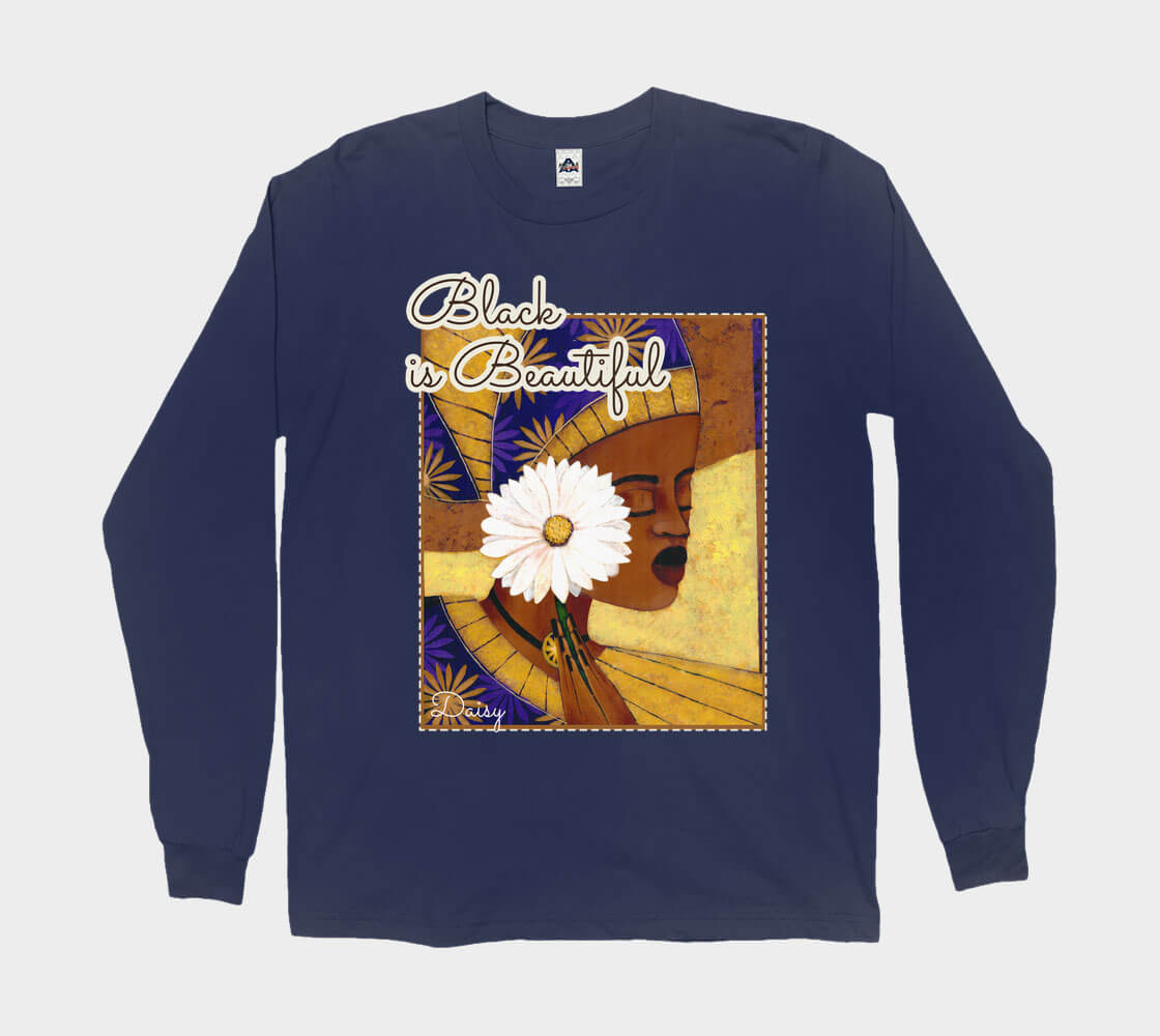 Black is Beautiful - Navy long sleeve Tee