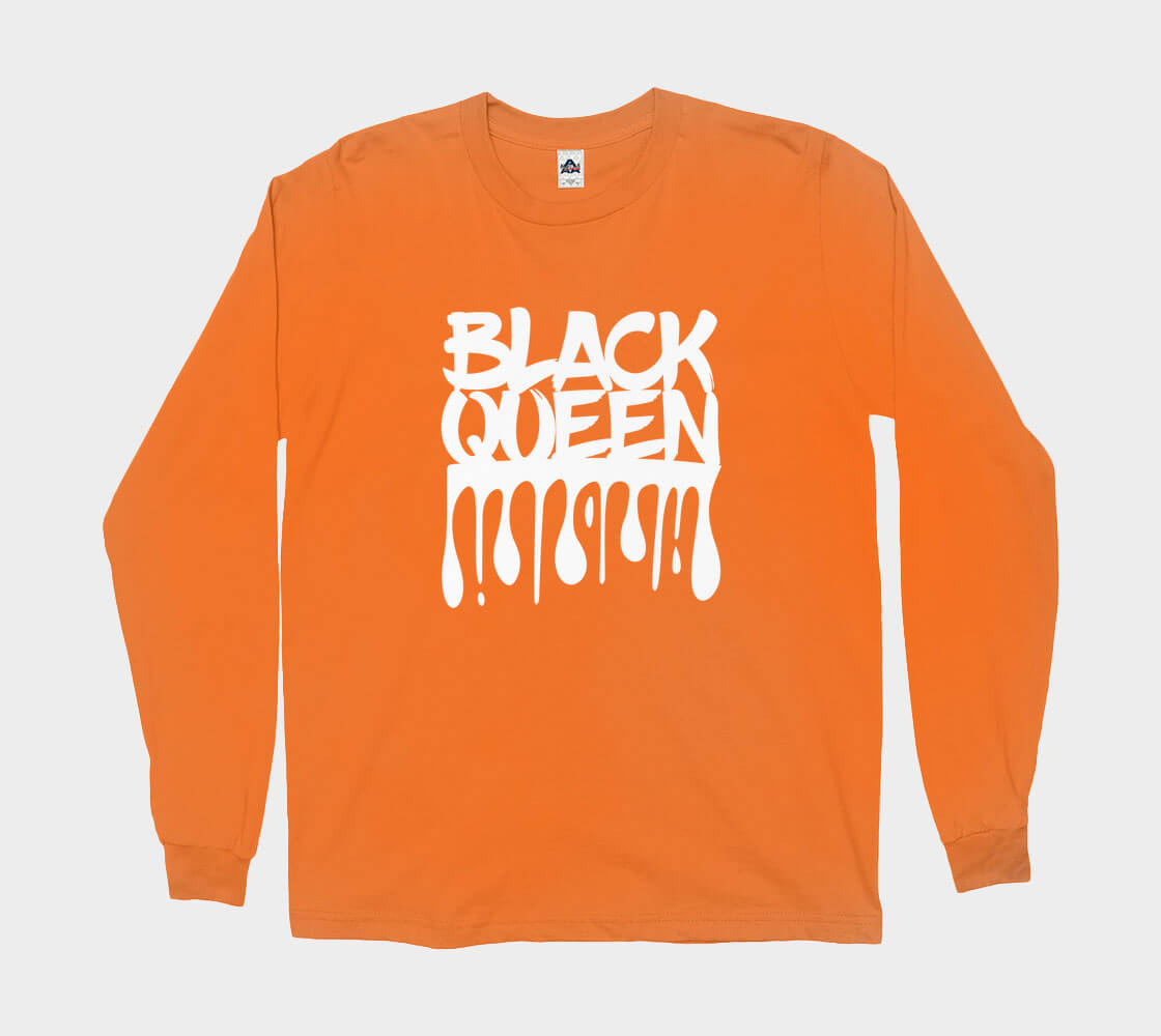 Black Queen - Orange long sleeve Tee