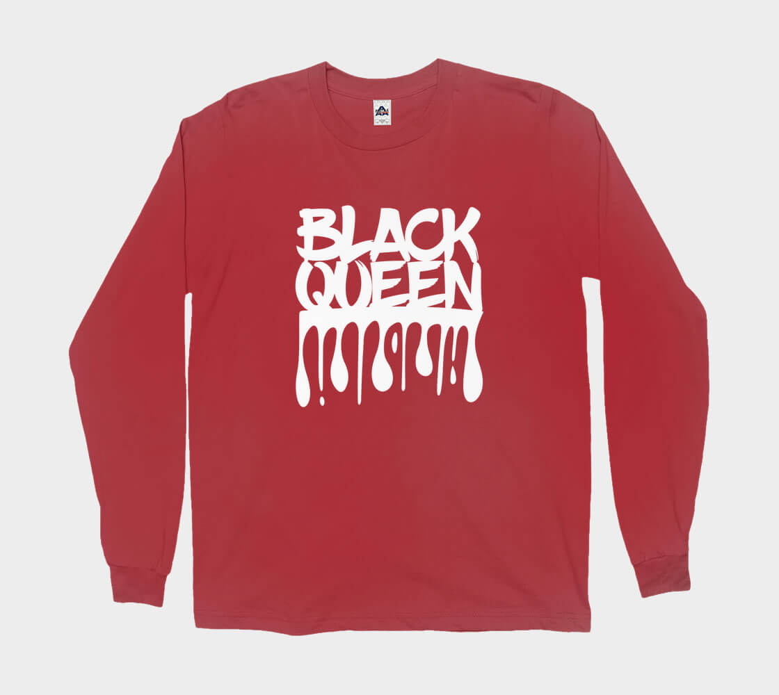 Black Queen - Red long sleeve Tee