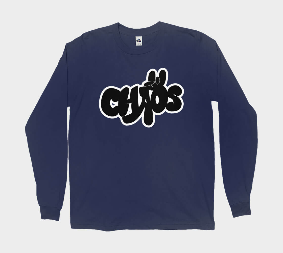 Chaos - Navy long sleeve Tee