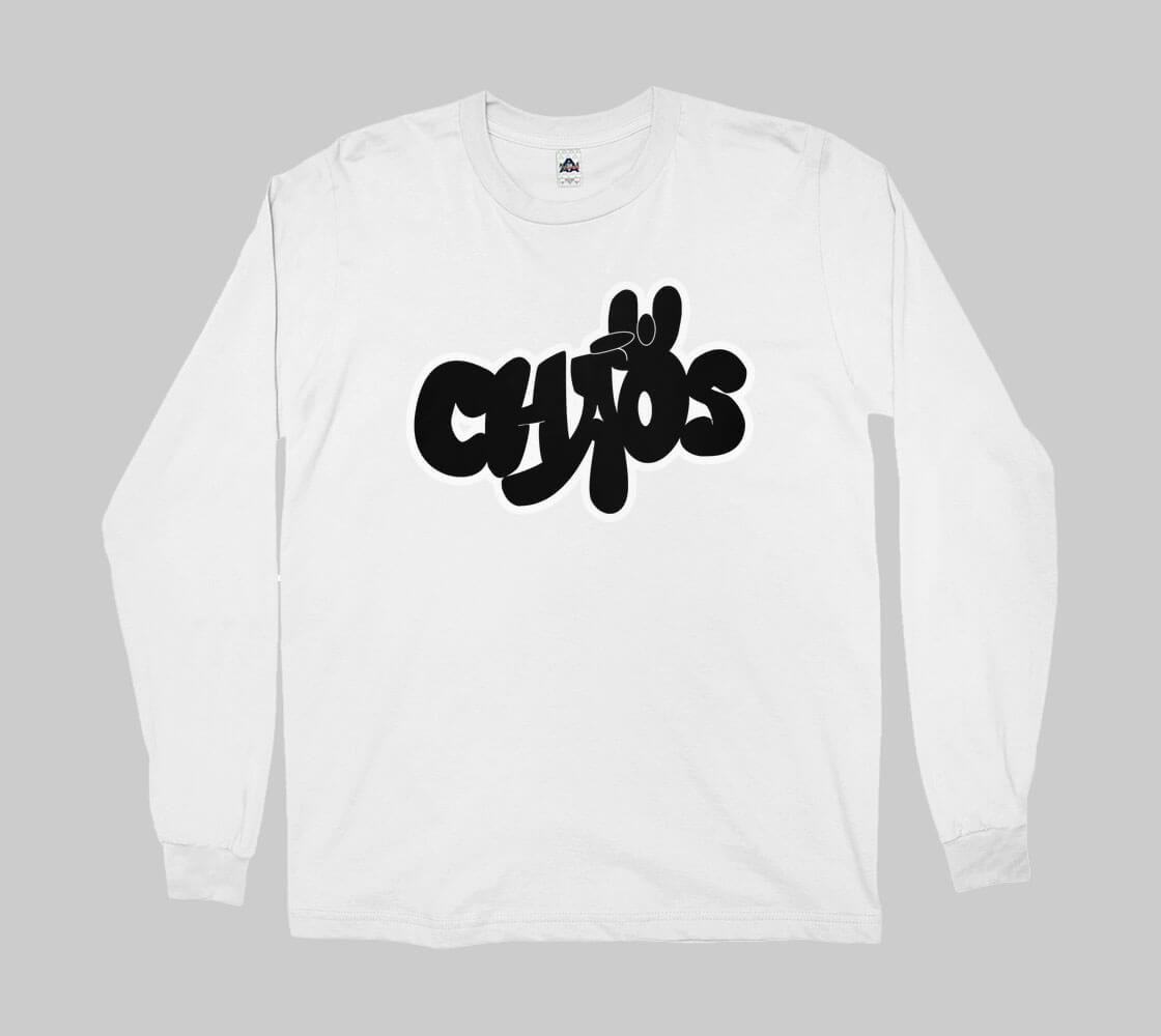 Chaos -White long sleeve Tee