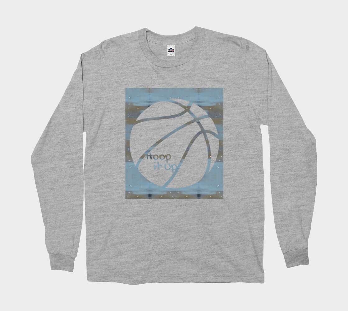 Hoop it Up Cam - Athletic Grey long sleeve Tee