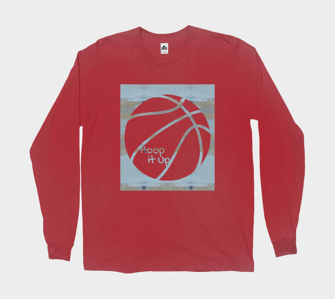 Hoop it Up Cam - Red long sleeve Tee