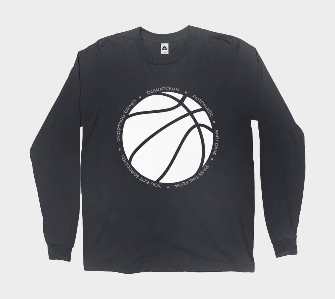 Hoop it Up Trash Talk - Black long sleeve Tee