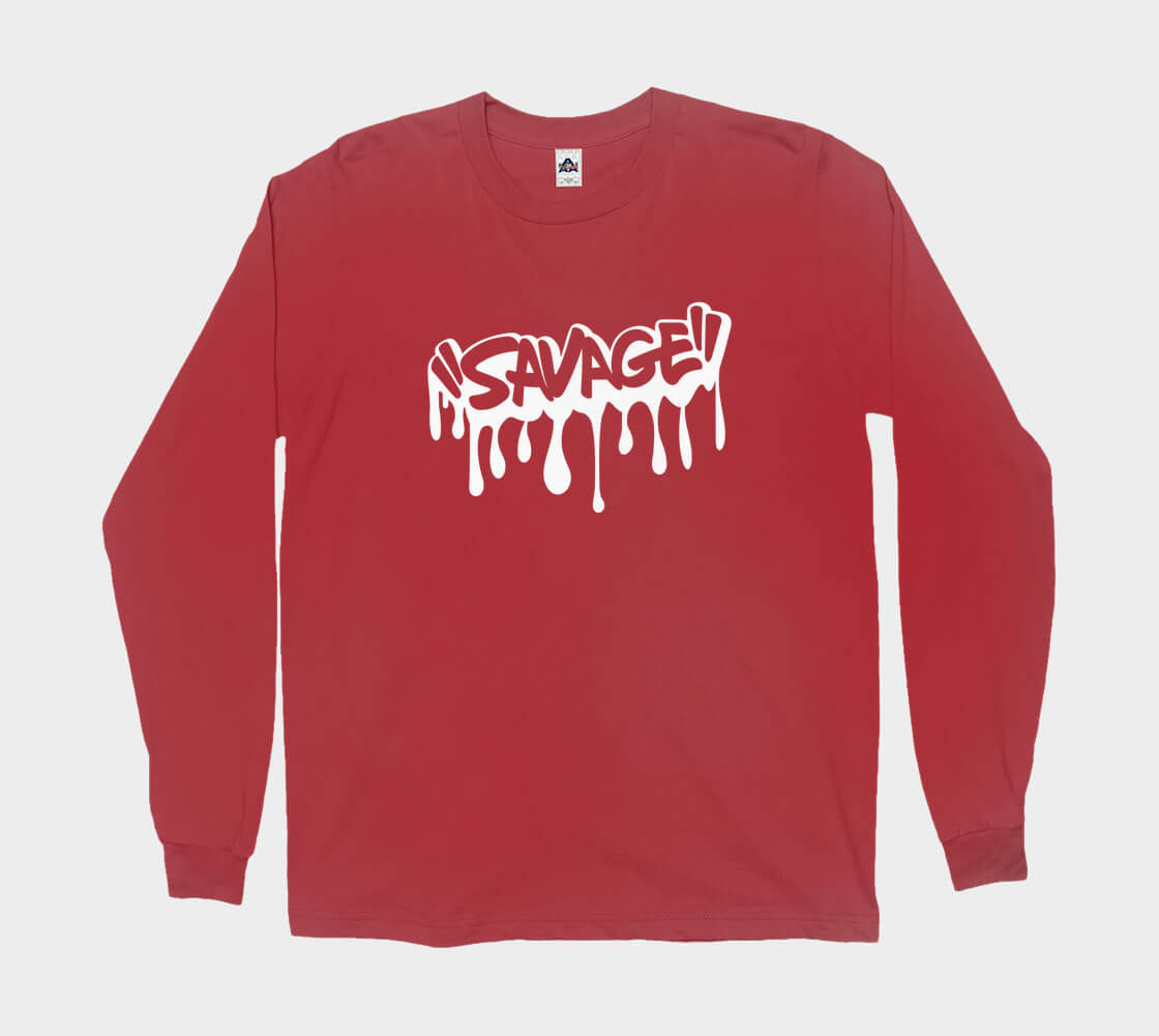 Savage - Red long sleeve Tee